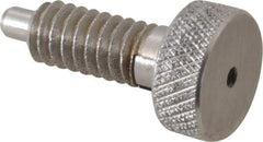 Gibraltar - 1/4-20, 0.4" Thread Length, 0.123 to 1/8" Max Plunger Diam, 0.5 Lb Init to 2 Lb Final End Force, Locking Knob Handle Plunger - Knurled Knob, 0.53" Length Under Head/Shoulder, 1/8" Plunger Projection - Eagle Tool & Supply