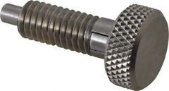 Gibraltar - 3/8-16, 3/4" Thread Length, 0.185 to 0.186" Max Plunger Diam, 0.5 Lb Init to 3 Lb Final End Force, Locking Knob Handle Plunger - Knurled Knob, 0.97" Length Under Head/Shoulder, 0.22" Plunger Projection - Eagle Tool & Supply