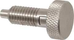 Gibraltar - 1/2-13, 0.65" Thread Length, 1/4 to 1/4" Max Plunger Diam, 0.5 Lb Init to 4 Lb Final End Force, Locking Knob Handle Plunger - Knurled Knob, 0.9" Length Under Head/Shoulder, 1/4" Plunger Projection - Eagle Tool & Supply