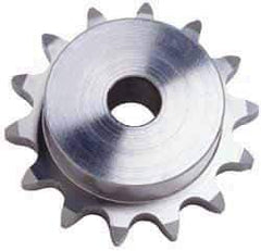 U.S. Tsubaki - 20 Teeth, 3/8" Chain Pitch, Chain Size 35, Plain Bore Sprocket - 1/2" Bore Diam, 2.397" Pitch Diam, 2.59" Outside Diam - Eagle Tool & Supply