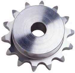 U.S. Tsubaki - 10 Teeth, 1/2" Chain Pitch, Chain Size 40, Plain Bore Sprocket - 1/2" Bore Diam, 1.618" Pitch Diam, 1.84" Outside Diam - Eagle Tool & Supply