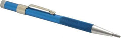 Made in USA - 5-1/2" OAL Nonretractable Pocket Scriber - Aluminum with Diamond Point - Eagle Tool & Supply