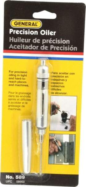 General - Spout, Precision-Needle Oiler - 2-1/4" Long Needle, Aluminum Body - Eagle Tool & Supply