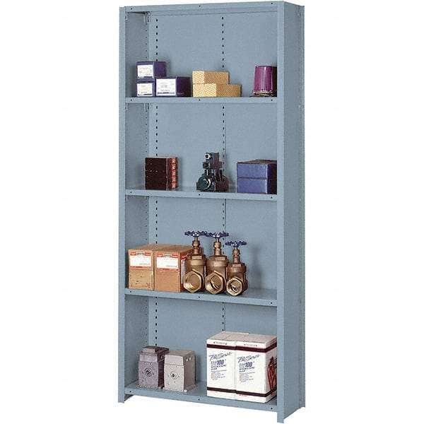 Lyon - 5 Shelf, 900 Lb. Capacity, Closed Shelving Starter Unit - 36 Inch Wide x 24 Inch Deep x 84 Inch High, Gray - Eagle Tool & Supply