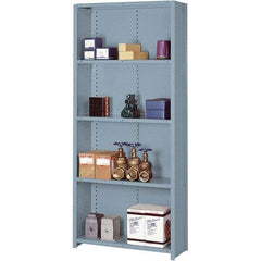 Lyon - 5 Shelf, 900 Lb. Capacity, Closed Shelving Starter Unit - 36 Inch Wide x 24 Inch Deep x 84 Inch High, Gray - Eagle Tool & Supply