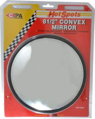 Value Collection - Automotive Full Size Convex Round Mirror with L Bracket - Stainless Steel, 8-1/2" Mirror Diam - Eagle Tool & Supply