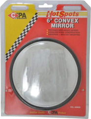 Value Collection - Automotive Full Size Convex Round Mirror with L Bracket - Stainless Steel, 6" Mirror Diam - Eagle Tool & Supply