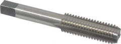 Interstate - 9/16-12 UNC 4 Flute Bright Finish High Speed Steel Straight Flute Standard Hand Tap - Bottoming, Right Hand Thread, 3-5/8" OAL, 1-21/32" Thread Length, H2 Limit, Oversize - Eagle Tool & Supply