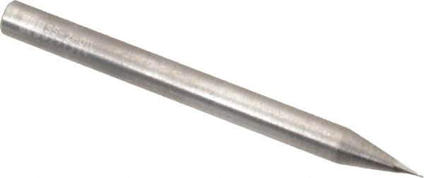 RobbJack - 0.011", 0.0165" LOC, 1/8" Shank Diam, 1-1/2" OAL, 2 Flute, Solid Carbide Square End Mill - Single End, Uncoated, Spiral Flute, 30° Helix, Centercutting, Right Hand Cut, Right Hand Flute, Series SS-2 - Eagle Tool & Supply