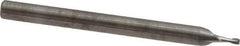 RobbJack - 0.04", 0.06" LOC, 1/8" Shank Diam, 1-1/2" OAL, 2 Flute, Solid Carbide Square End Mill - Single End, Uncoated, Spiral Flute, 30° Helix, Centercutting, Right Hand Cut, Right Hand Flute, Series SS-2 - Eagle Tool & Supply