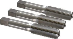 Interstate - 11/16-11 UNS, 4 Flute, Bottoming, Plug & Taper, Bright Finish, High Speed Steel Tap Set - Right Hand Cut, 4-1/32" OAL, 1-13/16" Thread Length - Eagle Tool & Supply