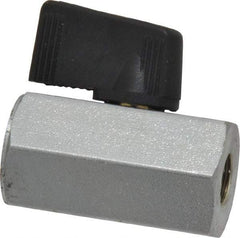 Midwest Control - 1/8" Pipe, Brass Miniature Ball Valve - Inline - One Way Flow, FNPT x FNPT Ends, Wedge Handle, 450 WOG - Eagle Tool & Supply