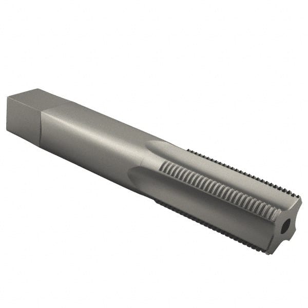 Interstate - 1-12 UNF 3B 4 Flute Bright Finish High Speed Steel Straight Flute Standard Hand Tap - Plug, Right Hand Thread, 5-1/8" OAL, 2-1/2" Thread Length, H4 Limit, Oversize - Exact Industrial Supply
