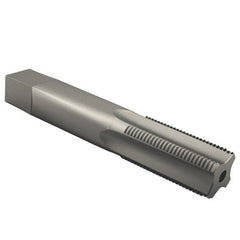 Interstate - 1-12 UNF 3B 4 Flute Bright Finish High Speed Steel Straight Flute Standard Hand Tap - Plug, Right Hand Thread, 5-1/8" OAL, 2-1/2" Thread Length, H4 Limit, Oversize - Exact Industrial Supply