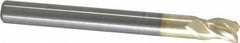 Accupro - 1/4", 3/8" LOC, 1/4" Shank Diam, 2-1/2" OAL, 3 Flute, Solid Carbide Square End Mill - Single End, ZrN Finish, Spiral Flute, Variable° Helix, Centercutting, Right Hand Cut, Right Hand Flute - Eagle Tool & Supply