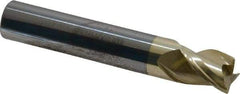 Accupro - 1/2", 5/8" LOC, 1/2" Shank Diam, 3" OAL, 3 Flute, Solid Carbide Square End Mill - Single End, ZrN Finish, Spiral Flute, Variable° Helix, Centercutting, Right Hand Cut, Right Hand Flute - Eagle Tool & Supply