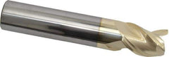 Accupro - 3/4", 1" LOC, 3/4" Shank Diam, 4" OAL, 3 Flute, Solid Carbide Square End Mill - Single End, ZrN Finish, Spiral Flute, Variable° Helix, Centercutting, Right Hand Cut, Right Hand Flute - Eagle Tool & Supply