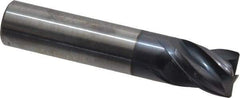 Accupro - 1/2", 4 Flute, Single End, Solid Carbide, Corner Chamfer End Mill - 2-1/2" OAL, Right Hand Flute, 5/8" LOC, Right Hand Cut - Eagle Tool & Supply