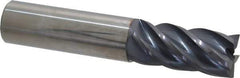 Accupro - 3/4", 1-5/8" LOC, 3/4" Shank Diam, 4" OAL, 5 Flute, Solid Carbide Square End Mill - Single End, AlTiN Finish, Spiral Flute, Variable° Helix, Centercutting, Right Hand Cut, Right Hand Flute - Eagle Tool & Supply