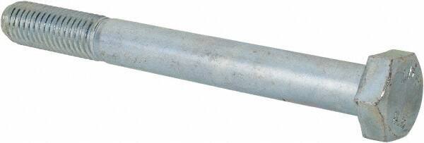 Value Collection - M12x1.75mm Metric Coarse, 110mm Length Under Head Hex Head Cap Screw - Partially Threaded, Grade 8.8 Steel, Zinc-Plated Finish, 19mm Hex - Eagle Tool & Supply