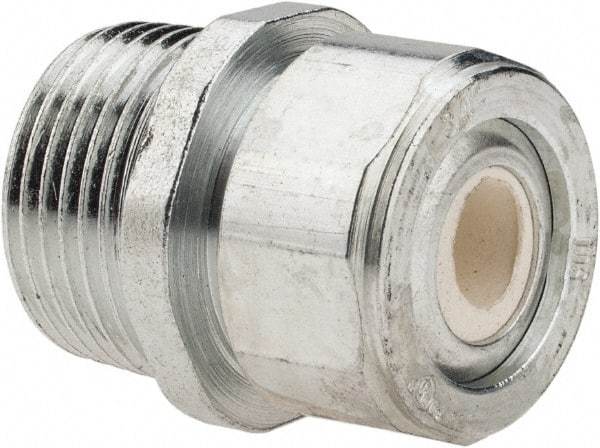 Cooper Crouse-Hinds - 1/4 to 0.35" Cable Capacity, Liquidtight, Straight Strain Relief Cord Grip - 3/4 NPT Thread, 1-5/16" Long, Steel - Eagle Tool & Supply