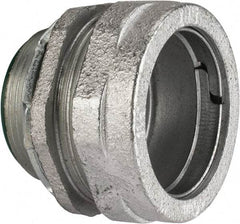 Cooper Crouse-Hinds - 1-1/2" Trade, Malleable Iron Compression Straight Rigid/Intermediate (IMC) Conduit Connector - Insulated - Eagle Tool & Supply