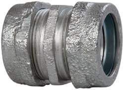 Cooper Crouse-Hinds - 1" Trade, Malleable Iron Compression Rigid/Intermediate (IMC) Conduit Coupling - Noninsulated - Eagle Tool & Supply