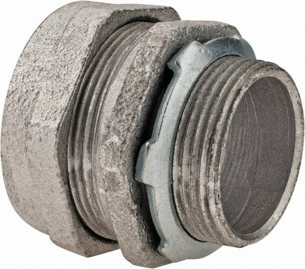 Cooper Crouse-Hinds - 1-1/4" Trade, Malleable Iron Compression Straight Rigid/Intermediate (IMC) Conduit Connector - Noninsulated - Eagle Tool & Supply