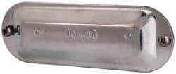 Cooper Crouse-Hinds - 1" Trade, Steel Conduit Body Cover Plate - Use with Form 5 Conduit Bodies - Eagle Tool & Supply