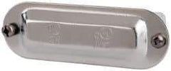 Cooper Crouse-Hinds - 1/2" Trade, Steel Conduit Body Cover Plate - Use with Form 5 Conduit Bodies - Eagle Tool & Supply