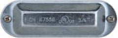 Cooper Crouse-Hinds - 3/4" Trade, Steel Conduit Body Cover Plate - Use with Form 5 Conduit Bodies - Eagle Tool & Supply