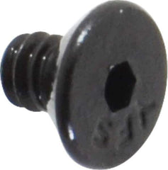 Value Collection - #4-40 UNC Hex Socket Drive, 82° Flat Screw - Alloy Steel, Black Oxide Finish, Fully Threaded, 3/16" OAL - Eagle Tool & Supply