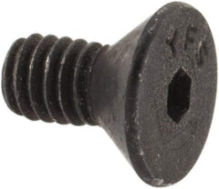 Value Collection - #4-48 UNF Hex Socket Drive, 82° Flat Screw - Alloy Steel, Black Oxide Finish, Fully Threaded, 1/4" OAL - Eagle Tool & Supply