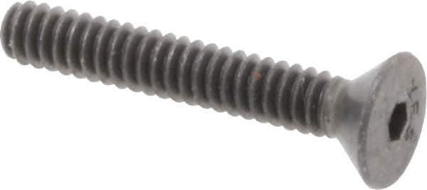Value Collection - #6-32 UNC Hex Socket Drive, 82° Flat Screw - Alloy Steel, Black Oxide Finish, Fully Threaded, 7/8" OAL - Eagle Tool & Supply