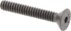 Value Collection - #6-32 UNC Hex Socket Drive, 82° Flat Screw - Alloy Steel, Black Oxide Finish, Fully Threaded, 7/8" OAL - Eagle Tool & Supply