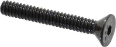 Value Collection - #6-32 UNC Hex Socket Drive, 82° Flat Screw - Alloy Steel, Black Oxide Finish, Fully Threaded, 1" OAL - Eagle Tool & Supply