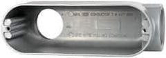 Cooper Crouse-Hinds - Form 5, LB Body, 2" Trade, IMC, Rigid Aluminum Conduit Body - Oval/Rectangle, 10.2" OAL, 71.2 cc Capacity, Silver - Eagle Tool & Supply