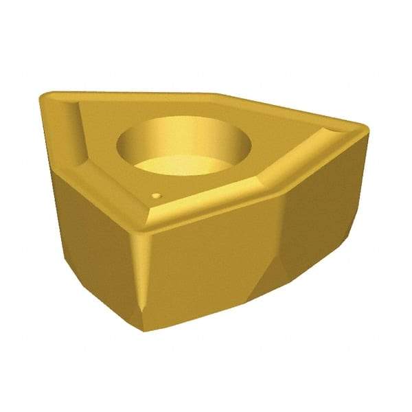 Kennametal - DFT06T308 GD Grade KC7140 Carbide Indexable Drill Insert - TiN Finish, Trigon, 10mm Inscribed Circle - Eagle Tool & Supply