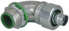 Cooper Crouse-Hinds - 1" Trade, Malleable Iron Threaded Angled Liquidtight Conduit Connector - Insulated - Eagle Tool & Supply