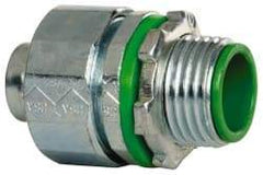 Cooper Crouse-Hinds - 1/2" Trade, Steel Threaded Straight Liquidtight Conduit Connector - Insulated - Eagle Tool & Supply