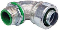 Cooper Crouse-Hinds - 3/4" Trade, Malleable Iron Threaded Angled Liquidtight Conduit Connector - Insulated - Eagle Tool & Supply