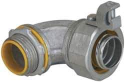 Cooper Crouse-Hinds - 2" Trade, Malleable Iron Threaded Angled Liquidtight Conduit Connector - Insulated - Eagle Tool & Supply