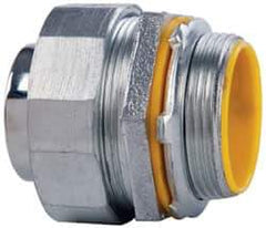 Cooper Crouse-Hinds - 1-1/2" Trade, Malleable Iron Threaded Straight Liquidtight Conduit Connector - Insulated - Eagle Tool & Supply