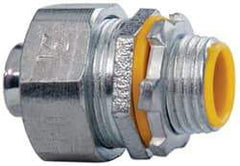 Cooper Crouse-Hinds - 1/2" Trade, Malleable Iron Threaded Straight Liquidtight Conduit Connector - Insulated - Eagle Tool & Supply