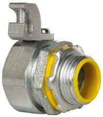 Cooper Crouse-Hinds - 3/4" Trade, Malleable Iron Threaded Straight Liquidtight Conduit Connector - Insulated - Eagle Tool & Supply