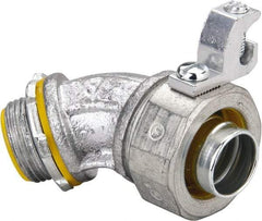 Cooper Crouse-Hinds - 3/4" Trade, Malleable Iron Threaded Angled Liquidtight Conduit Connector - Insulated - Eagle Tool & Supply