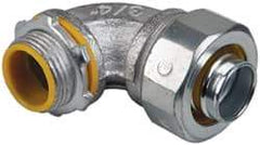 Cooper Crouse-Hinds - 3/4" Trade, Malleable Iron Threaded Angled Liquidtight Conduit Connector - Insulated - Eagle Tool & Supply