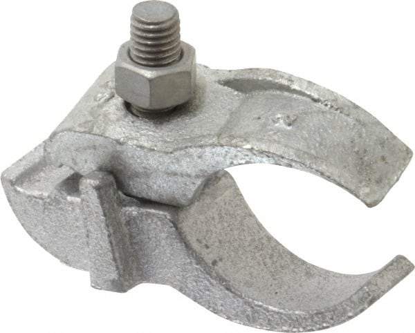 Cooper Crouse-Hinds - 2" Pipe, Malleable Iron, Electro Galvanized Conduit Clamp - 1 Mounting Hole - Eagle Tool & Supply