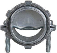 Cooper Crouse-Hinds - 1" Trade, Die Cast Zinc Squeeze Clamp Straight FMC Conduit Connector - Noninsulated - Eagle Tool & Supply