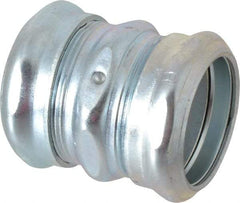 Cooper Crouse-Hinds - 1-1/4" Trade, Steel Compression EMT Conduit Coupling - Noninsulated - Eagle Tool & Supply